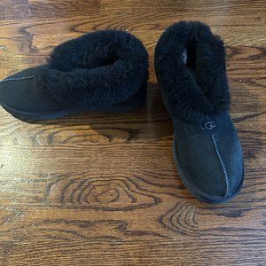 Ugg Fur Trimmed Boot Slippers